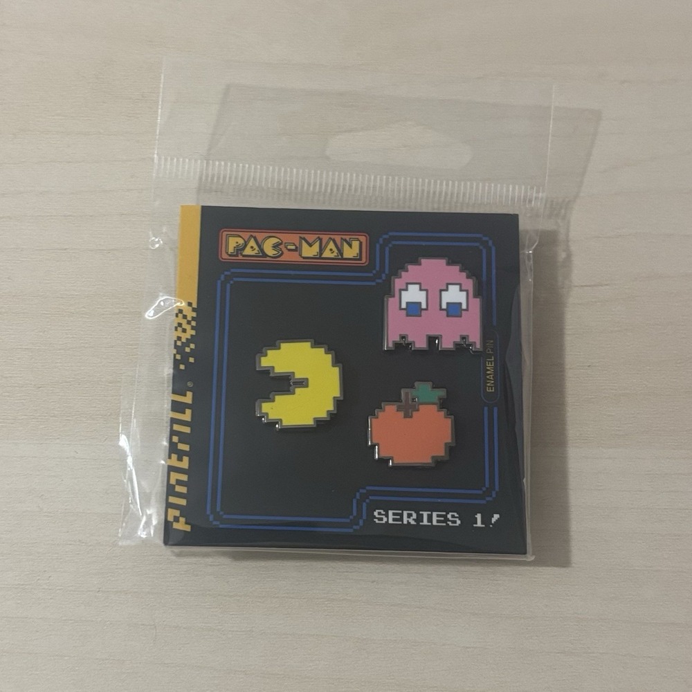 PAC-MAN Enamel Pins Series 1 Bandai Pack of 3 OFFICIALLY LICENSED- NEW SEALED